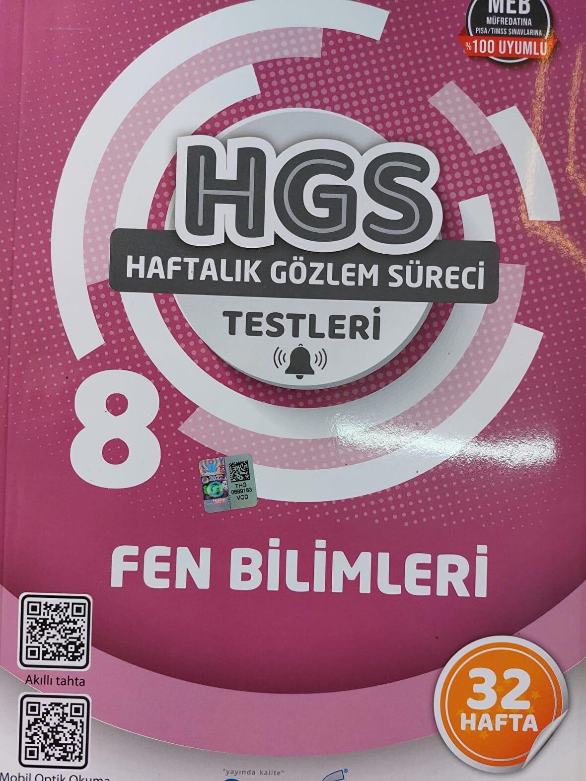 SEVİYE YAYINLARI 8.SINIF FEN BİLİMLERİ  HGS( HAFTALIK GÖZLEM SÜRECİ) TESTLERİ 32 HAFTA